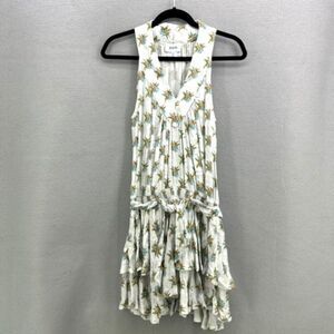 Rare Koch Haley Drop-waist Ruffled Tropical Parrot Print Dress Size S